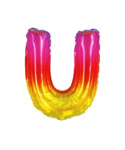 Rainbow Air Fill Letter U Balloon