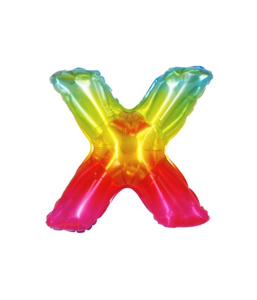 Rainbow Air Fill Letter X Balloon