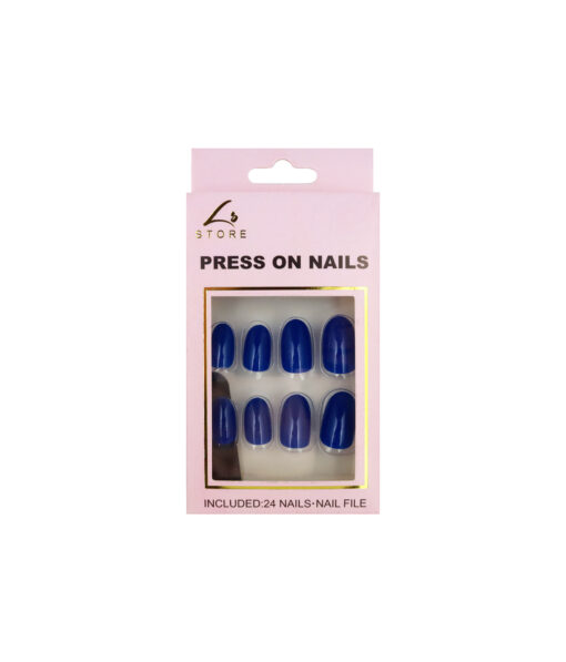 Royal Blue Round Press On Nails 24pc