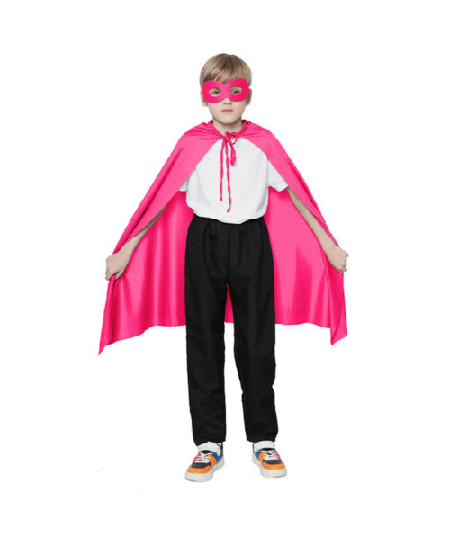 hot pink mask and cape set