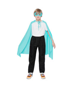 light blue mask and cape set