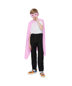 light pink mask and cape set