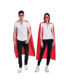 red cape and mask set unisex