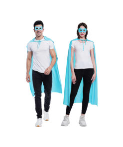 cyan cape and mask set unisex