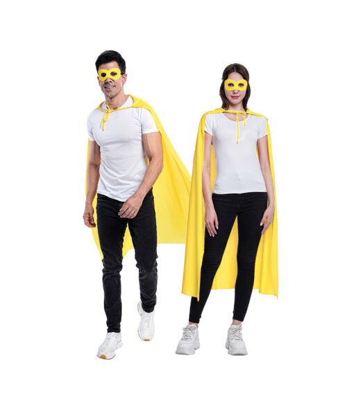 yellow cape and mask set unisex