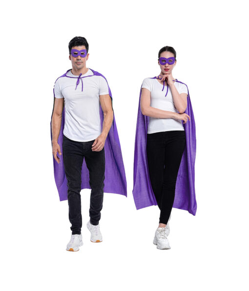 purple cape and mask set unisex