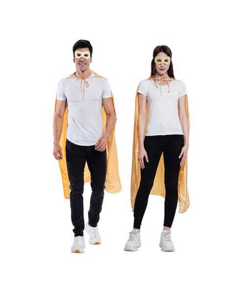 gold mask and cape set unisex