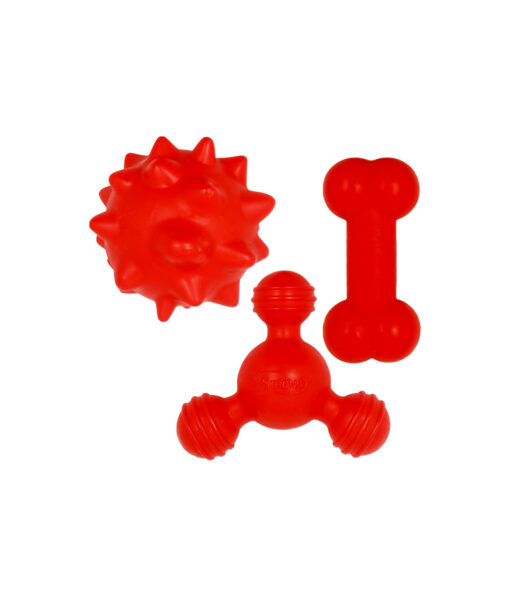 Red Latex Dog Toy Assorted