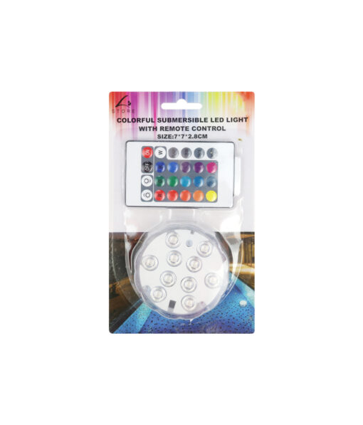 Colorful Submersible LED Light With Remote