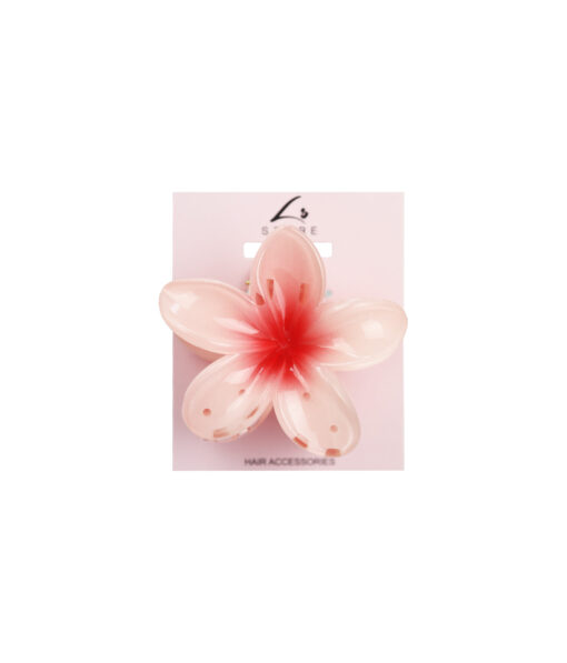 Salmon Pink Frangipani Hair Claw Clip 1pc