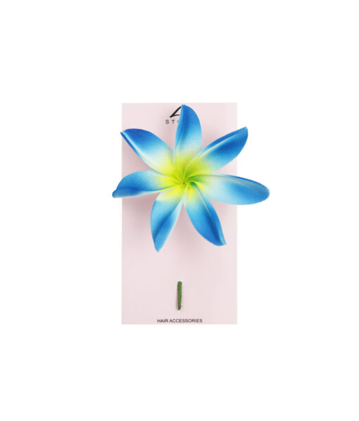 Blue Frangipani Hair Pin 1pc