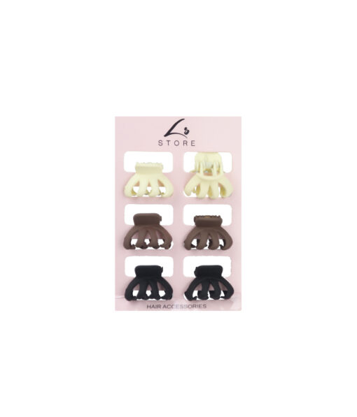 Matte Brown Claw Clip Set 6pk