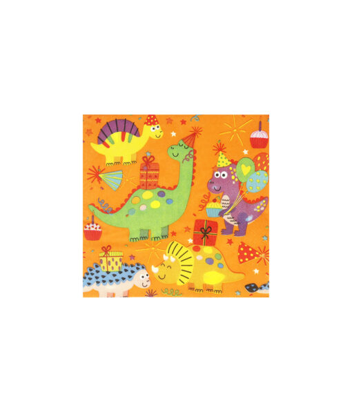 Dinosaur Printed Small Napkins 24pk