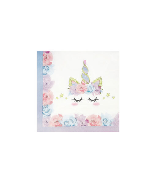 Unicorn Printed Small Napkins 24pk