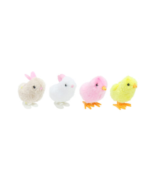 Easter Wind-Up Fluffy Walker Assorted 8cm