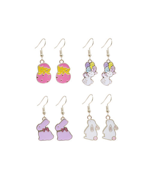 Easter Dangly Metal Earrings Assorted