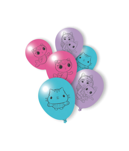 Gabbys Dollhouse Latex Balloons 6pk