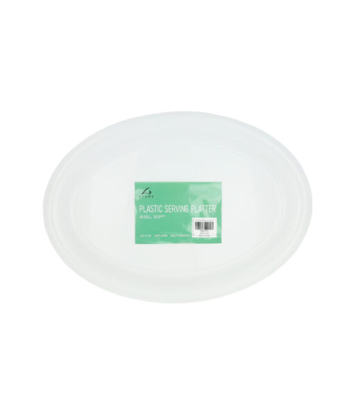 White Oval Plastic Serving Tray