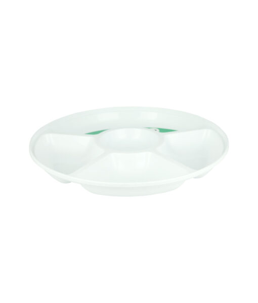 White Separated Plastic Serving Tray