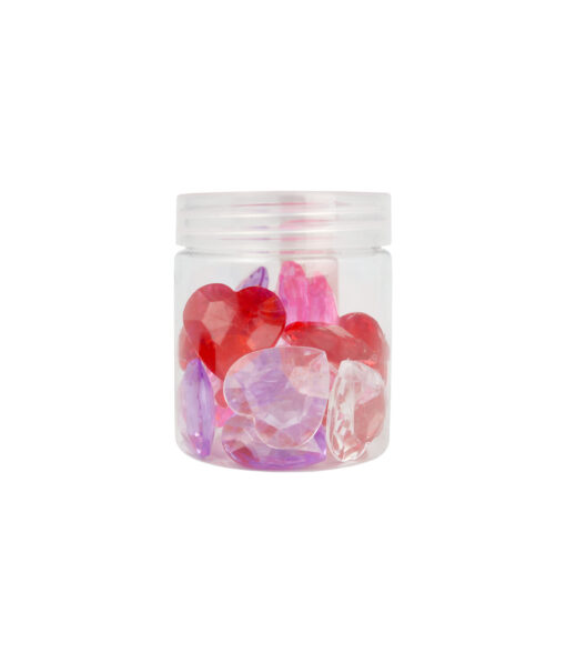 Heart Plastic Gems 2.5cm 20pc