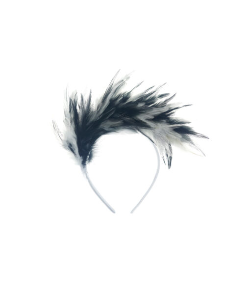 Black & White Feather Headband