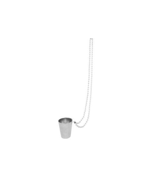 Silver Metallic Cup Necklace 80cm