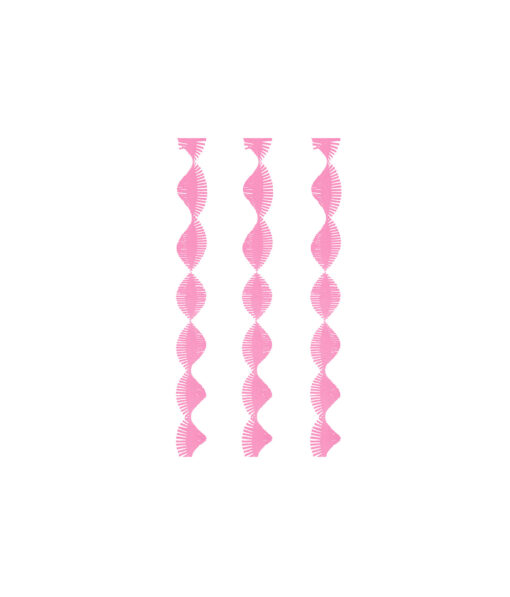 Light Pink Crepe Paper Streamers 2m 3pc