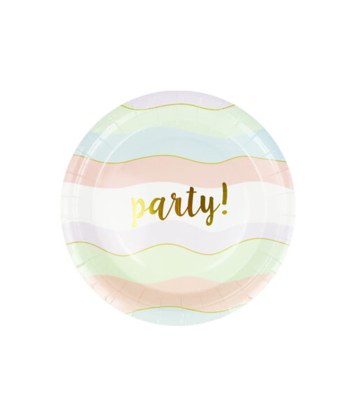 Party Hot Stamping Paper Plates 9in 12pk