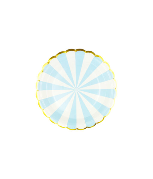 Blue Stripe Paper Plates 7in 12pk