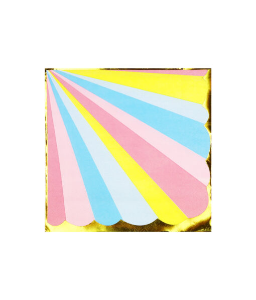 Rainbow Stripe Large Napkins 33cm 20pk