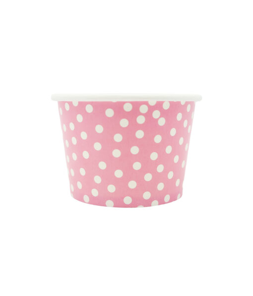 Light Pink Dots Ice Cream Cups 9oz 12pk