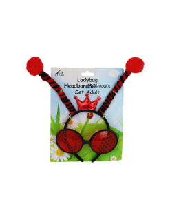 Red Ladybug Headband & Glasses Set