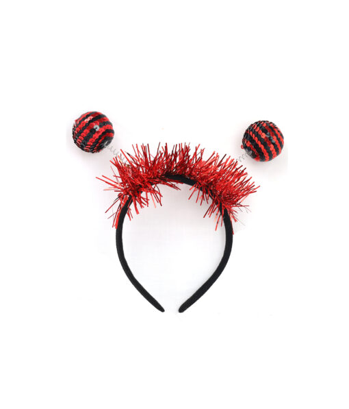 Red & Black Striped Ladybug Headband