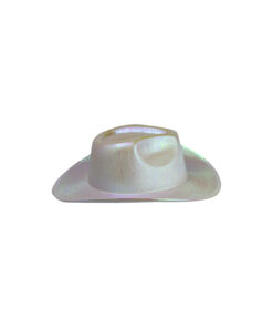 White Iridescent Metallic Cowboy Hat