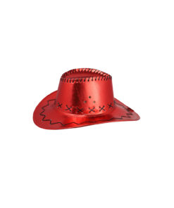 Red Metallic Cowboy Hat