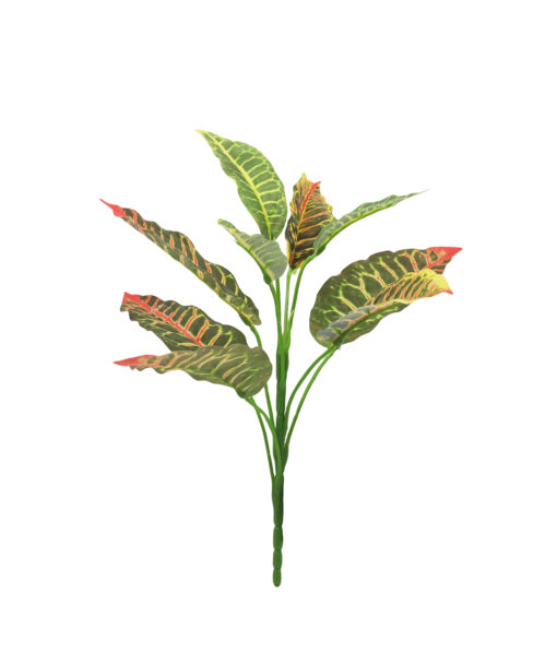 Red Striped Evergreen Leaf 9 Head 36cm