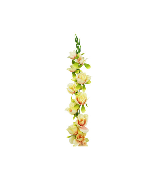 Pastel Yellow Gladiolus Bush Flower 7 Head 77cm