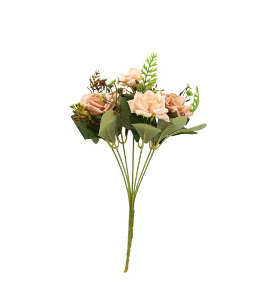 Champagne Rose Bunch 7 Head 32cm