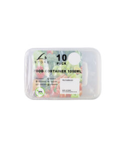 Clear PP Plastic Rectangular Food Container 10pc 1000ml