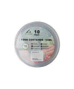 Clear PP Plastic Round Food Container 10pc 750ml