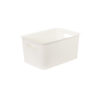 Cream Plastic Storage Box 39.5x26x19 cm