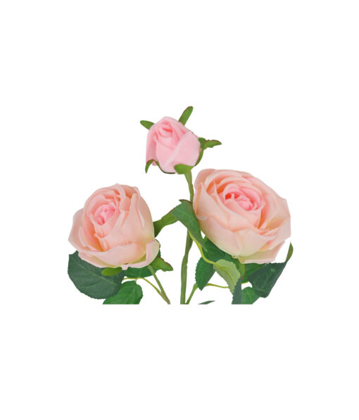 Light Pink Rose Flower With 3 Heads 58cm