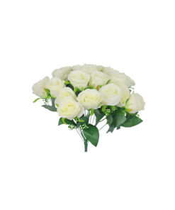 White Rose Bush 18 Head 47cm