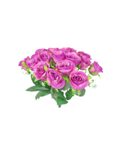 Hot Pink Rose Bush 18 Head 47cm