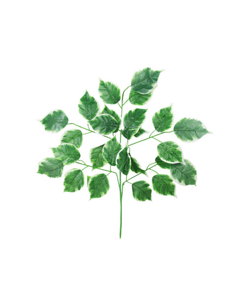 2 Tone White/Green Leaves Branch 78cm