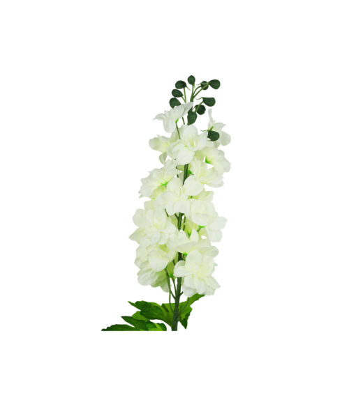 White Delbine Flower Single 80cm