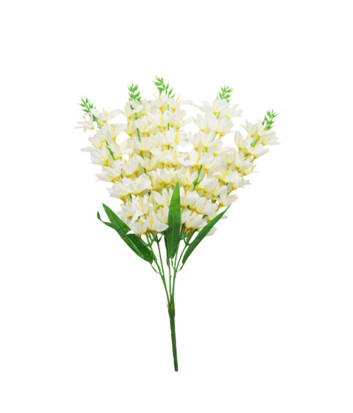 White Orchid Flower 5 Branch 67cm