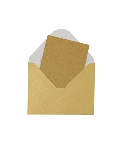 Kraft Brown Small Pearlised Cards & Envelopes Set 12pc