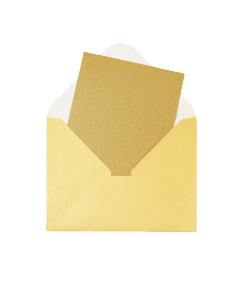 Gold Pearlised Cards & Envelopes Set 12pc