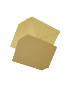 Kraft Brown Pearlised Cards & Envelopes Set 12pc